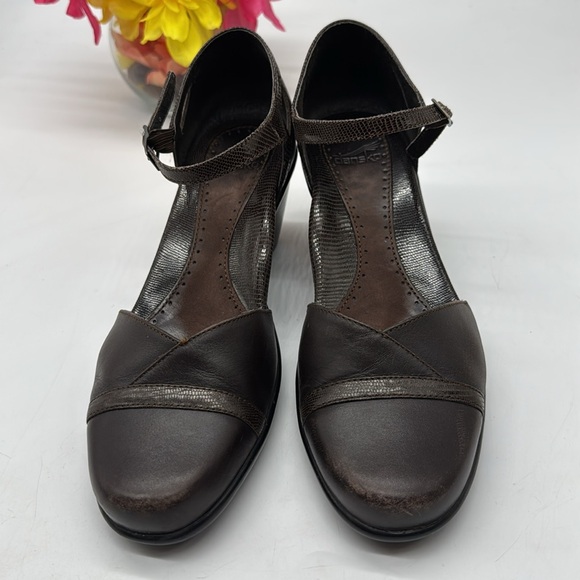 Dansko Brown Chunky Heel Mary Jane Sandals Size EU 38 DAN8235D - Picture 2 of 7